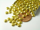 Gold Plated Disc Spacers, Round Metal Beads, 5mm - 30 pieces