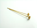 18k Gold Plated Flower Bud Head Pins, 21 Gauge, 54mm Long (98 Pins)