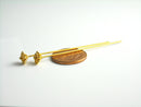 18k Gold Plated Flower Bud Head Pins, 21 Gauge, 54mm Long (98 Pins)