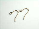 Antique Copper Ear Wires, French Earring Hooks, 19mm, 22 Gauge Wire, 50 pieces