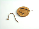 Antique Copper Ear Wires, French Earring Hooks, 19mm, 22 Gauge Wire, 50 pieces