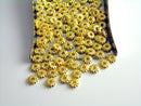 Flower Spacer Beads, Silver or 18k Gold Plated Brass, 4.8mm, 20 pieces