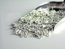 Chain Extender Drops, Silver Teardrop End Charms, 5mm, Extension Ends - 40 pieces