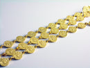 Sun Disc Chain, 18k Gold Plated Brass, Anti-Tarnish Coin Chain - 6 inches