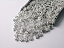 Silver Plated Flower Spacers, Bright Silver Plating, 4.5mm - 50 pieces