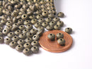 Rondelle Spacer Beads, Antique Bronze Textured Spacers, 5mm, 1mm Hole - 30 pieces