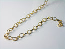 18k Gold Plated Cable Chain, Octagon Shape, Soldered Links, 5mm x 3mm, 6 Inches