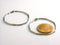 Asymmetrical Hoop Dangles, Platinum Plated, 35mm diameter - 2 pieces