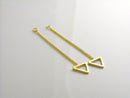 Charm - 18k Gold Plated - Curb Chain + Triangle - 2 pcs