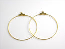 Hoop Earrings - Fastened - Gold Plated - 40mm - 20 pcs
