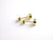 Vermeil Ear Studs, 18k Gold Plated Sterling Silver, 6mmx15mm - 2 pcs