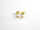 Dome Head Ear Post Studs and Nuts, 18k Gold Plated, 15mmx3mm - 6 pcs