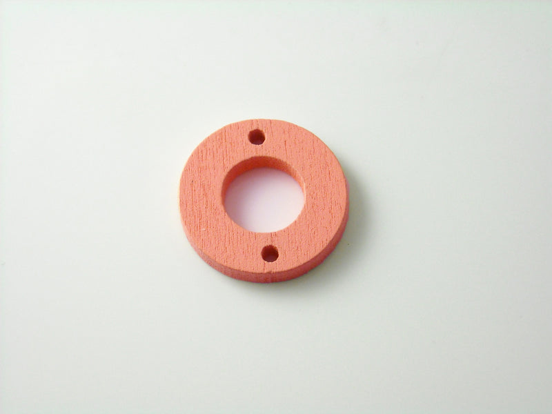 Connector Circles - Painted Wood - 18mm - 2pcs - 10 color options
