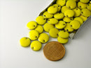 Petite Enameled Brass Coin Charms, Four (4) Color Options, 10mm diameter - 4 pieces