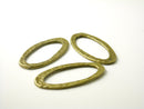 Thick Hammered Oval Links, Antique Bronze Plated, 40mmx20mm - 2 pieces