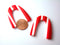 Charm - Resin Candy Cane - 38mm (1.5 inches) - 2 pcs