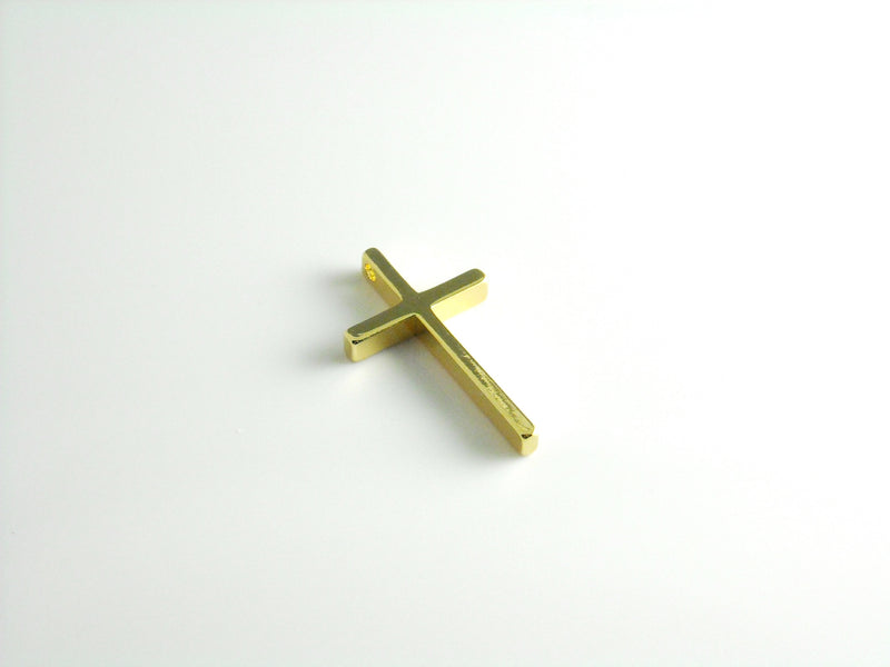 Charm - 18k Gold Plated - Cross - 23.5mm - 1 charm