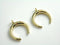 Durable 14k Gold Petite Tapered Crescent Dangles, 14k Gold Plated, 16mmx15mm - 2 pieces