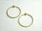 Dual Link Hoop Dangles, 14k Gold Plated, 27mm diameter - 2 pcs (1 set)