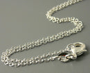 Necklace - Sterling Silver Plated - 2mm x1.5mm - 18 inches - 1 necklace - Pim's Jewelry Supplies
