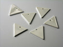 Charm - Platinum Plated - Triangle Shape - 12mm x 14mm - 4 pcs - Pim's Jewelry Supplies