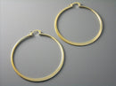 Hoop Earrings, 14k Gold Plated, 2.17-inch - 1 pair - Pim's Jewelry Supplies