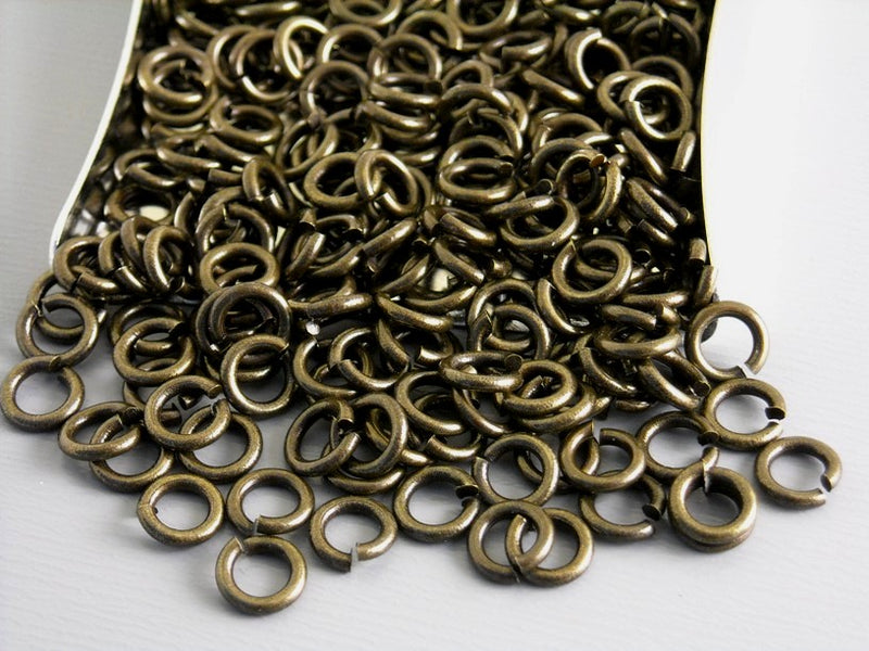 Jump Rings - Dark Antique Bronze - 5mm 20 gauge - 50 pcs - Pim's Jewelry Supplies