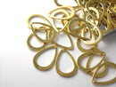 Links - 14k Gold Plated - Rain Drop Shape - 17mm - 10 pcs - Pim's Jewelry Supplies