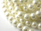 Czech Glass Pearl, Ivory color, 4mm, 6mm, 8mm - Full 15-inch strand - Choose your size