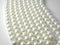 Czech Glass Pearl, Snow White Color, 4mm, 6mm, 8mm - Full 15-inch strand - Choose your size - Pim's Jewelry Supplies