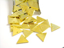 Charm - Gold Plated - Triangle Shape - 12mm x 14mm - 4 pcs - Pim's Jewelry Supplies