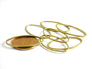Links - Raw Brass - Oval - 26.2mm x 16mm - 20 pcs - Pim's Jewelry Supplies