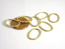 Links - Raw Brass - Oval Textured & Sealed - 14mm x 12mm - 2 pcs - Pim's Jewelry Supplies