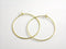 Wineglass Hoop Earrings, 14k Gold Plated, 34mm diameter - 2 pieces (1 pair)
