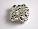 Magnetic Clasps - Silver Plated - 11mm - 4 Clasps