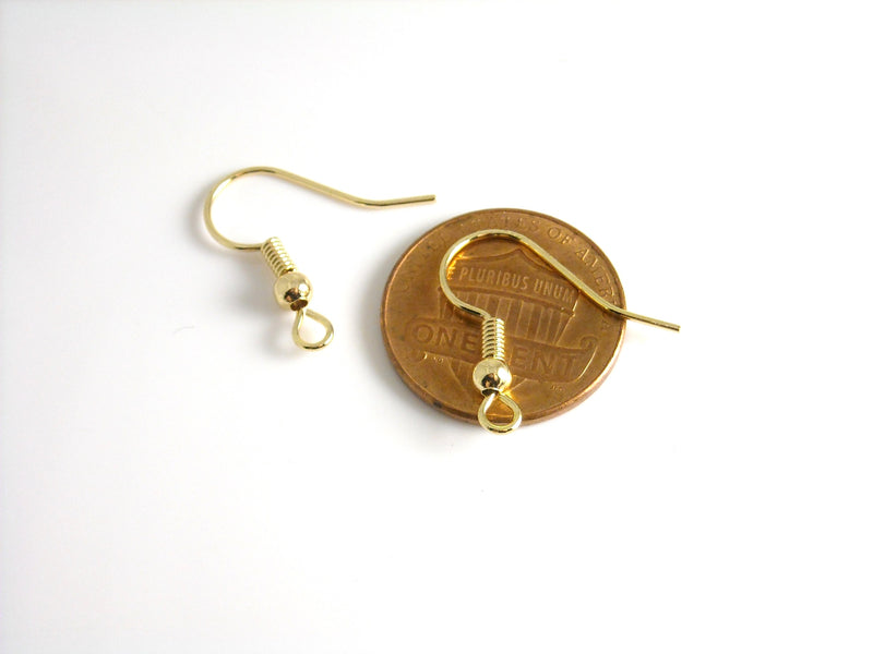 Gold Plated Locking French Hook Earring Wire 37687