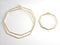 Hoop Earrings - Premium 14k Gold Plated - Octagon - 30mm & 50mm