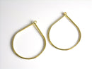 Links - 14k Gold Plated - Drop Shaped - 25mm - 2 pcs