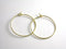 Wineglass Hoop Earrings, 14k Gold Plated, 25mm - 2 pieces (1 pair)