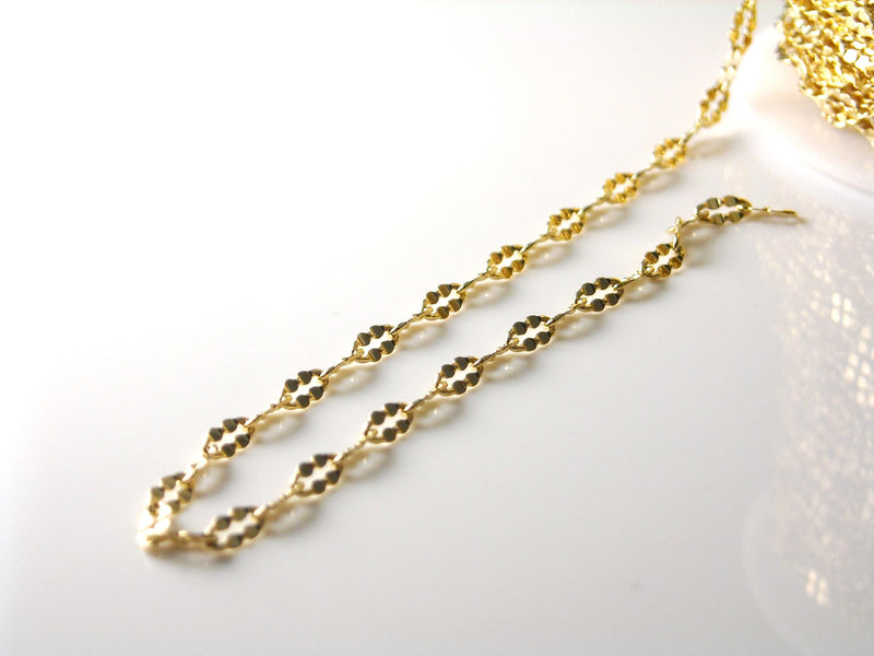 Chain - 18k Gold Plated - Premium Quality - 4mm x 2mm - Custom Length