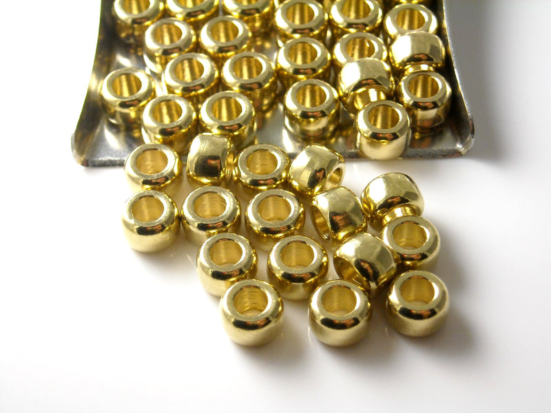 Raw Brass 3mm Faceted Metal Spacer Beads, Silver, Gold Color, 30, 100.