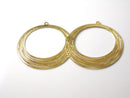 Charm - Gold Plated - Laser-Cut Hoops - 31.5mm - 2 pcs
