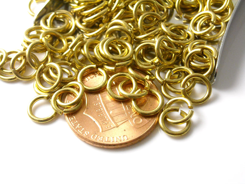 Jump Rings - Solid Brass (Non-plated) - Choose your size