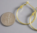 Hoop Earrings - Gold Plated - Lever Back - 25mm - 10 pcs (5 pairs) - Pim's Jewelry Supplies