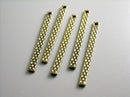 Textured Bar Pendant Charm, Antique Brass, 6 pcs - Pim's Jewelry Supplies