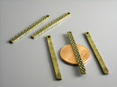 Textured Bar Pendant Charm, Antique Brass, 6 pcs - Pim's Jewelry Supplies