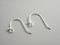 Genuine Sterling Silver Ear Wire Hook - 10 pcs - Pim's Jewelry Supplies