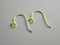 Genuine Gold Vermeil Ear Wire Hook - 10 pcs - Pim's Jewelry Supplies