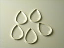 Silver Plated Raindrop Shaped Links - 10 pcs - Pim's Jewelry Supplies
