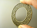 Large Antique Bronze Filigree Circle Connectors - 2 pcs - Pim's Jewelry Supplies